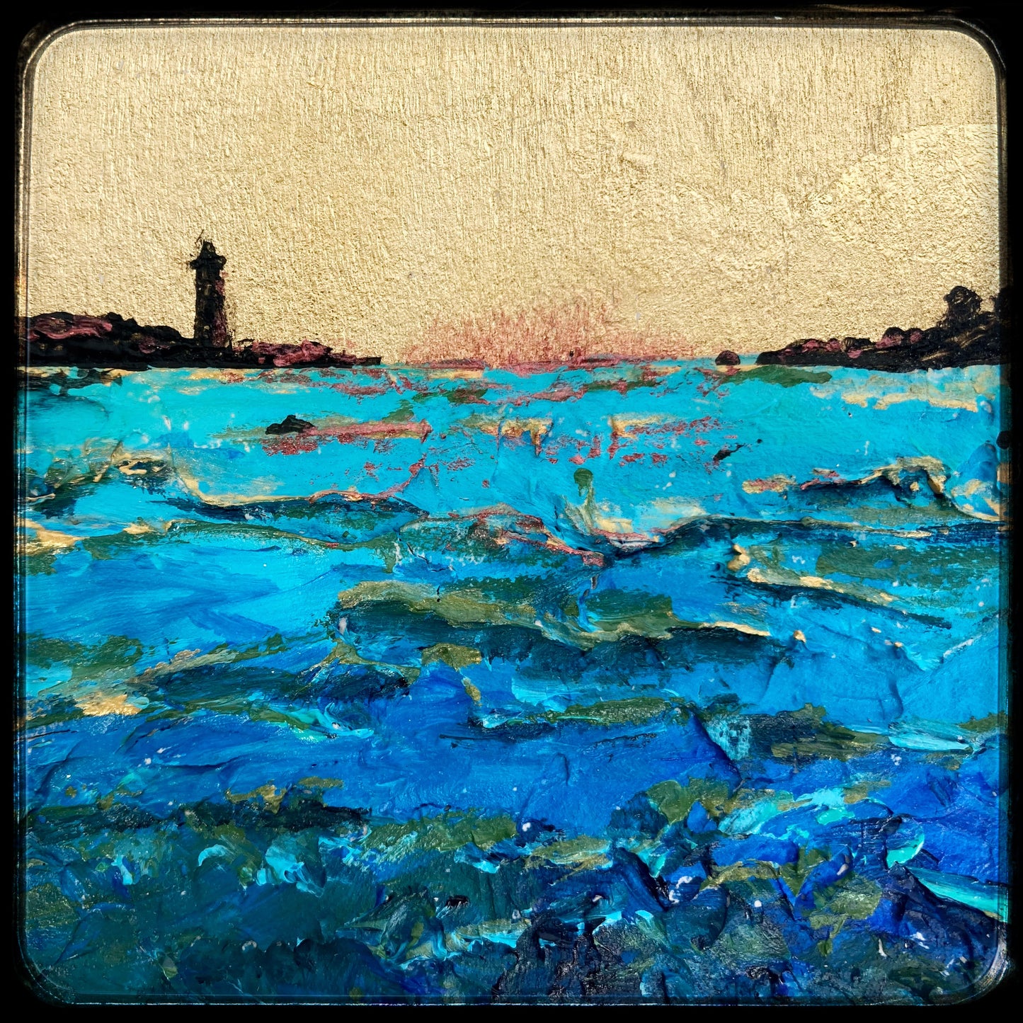 What Lies Beneath #3 - Mixed media metal miniature
