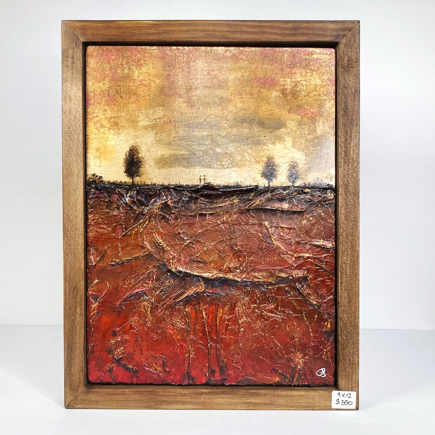 Our Roots Run Deep, 9x12" Wood Panel in handmade frame