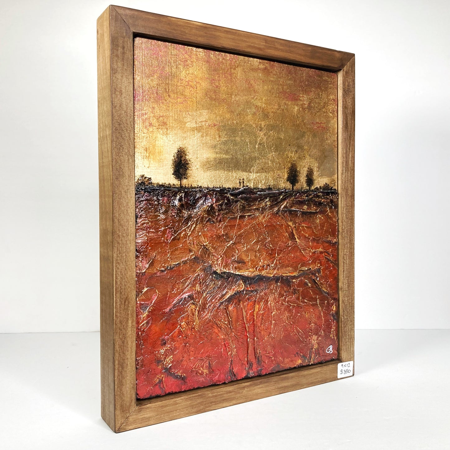 Our Roots Run Deep, 9x12" Wood Panel in handmade frame