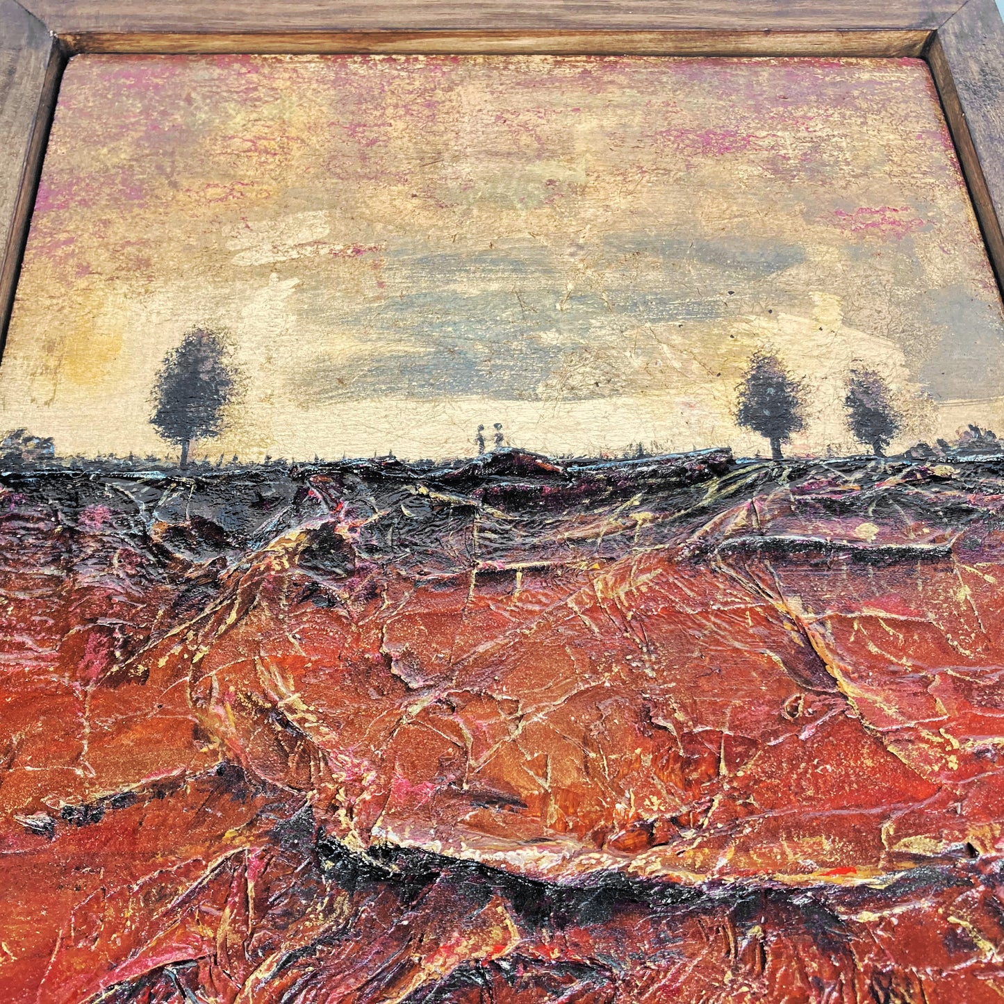 Our Roots Run Deep, 9x12" Wood Panel in handmade frame