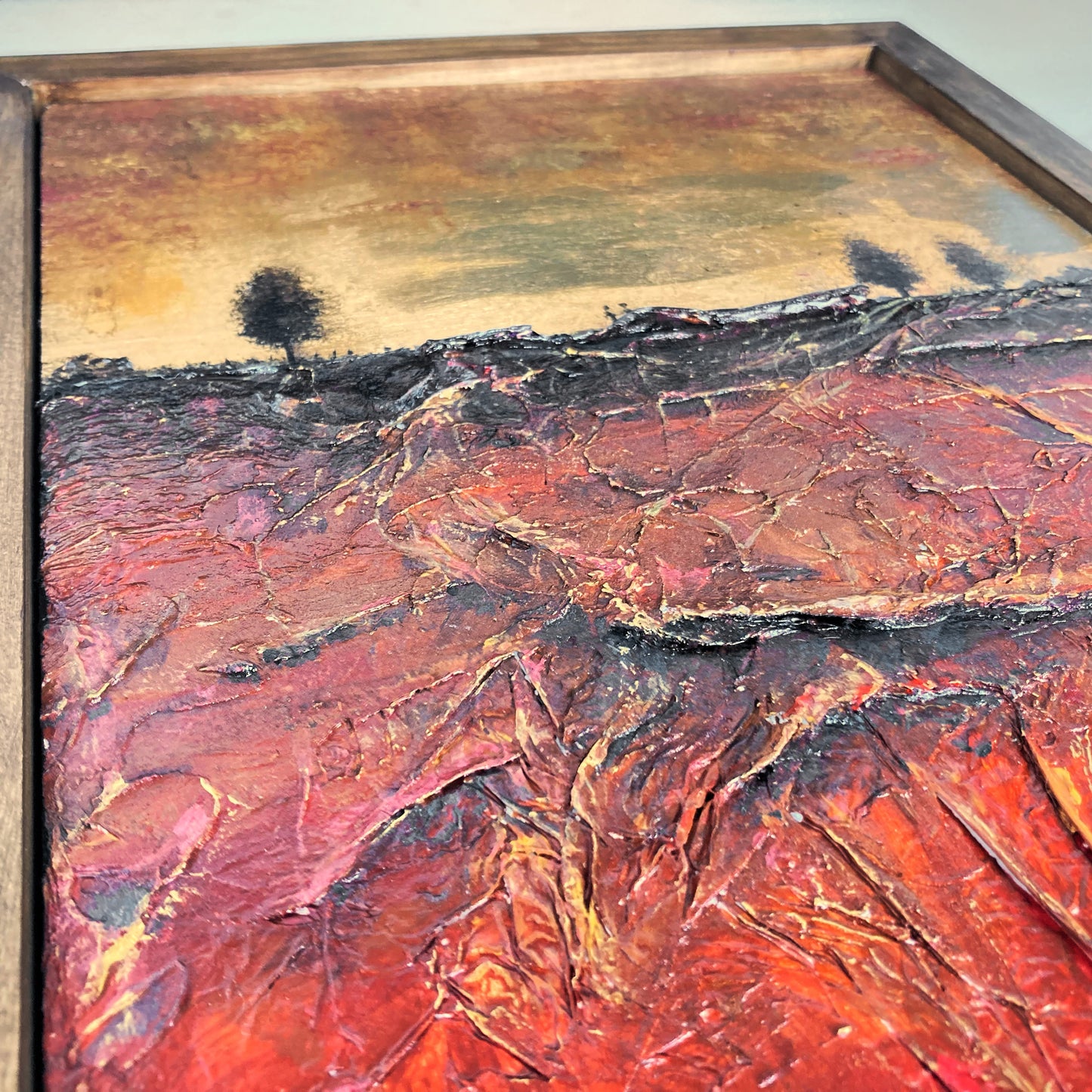 Our Roots Run Deep, 9x12" Wood Panel in handmade frame