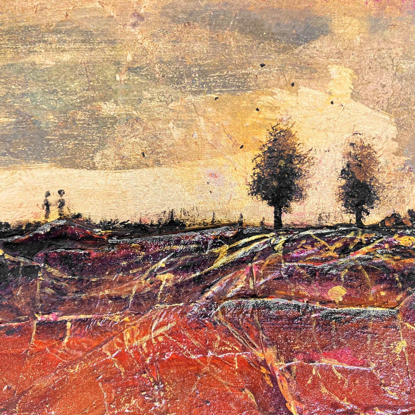 Our Roots Run Deep, 9x12" Wood Panel in handmade frame