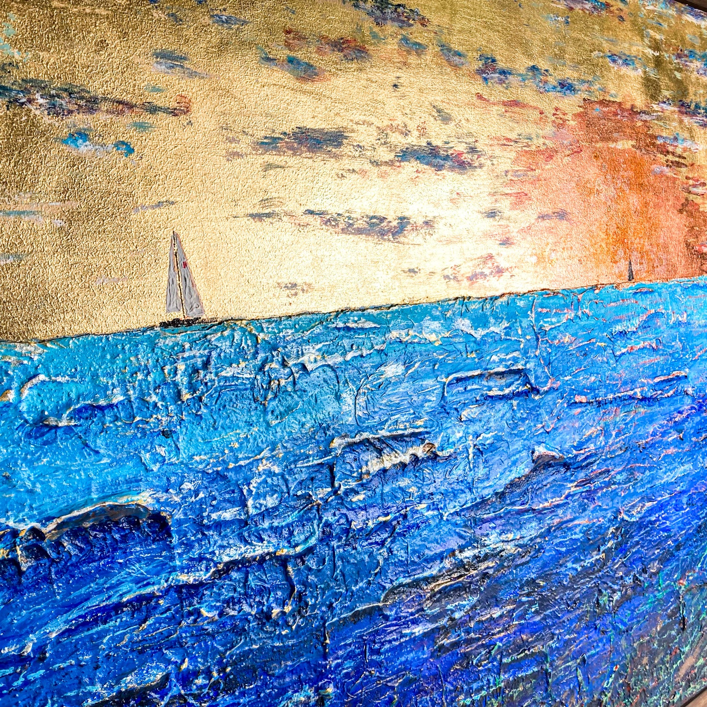 Beneath and Beyond 24x36" Wood Panel in handmade frame