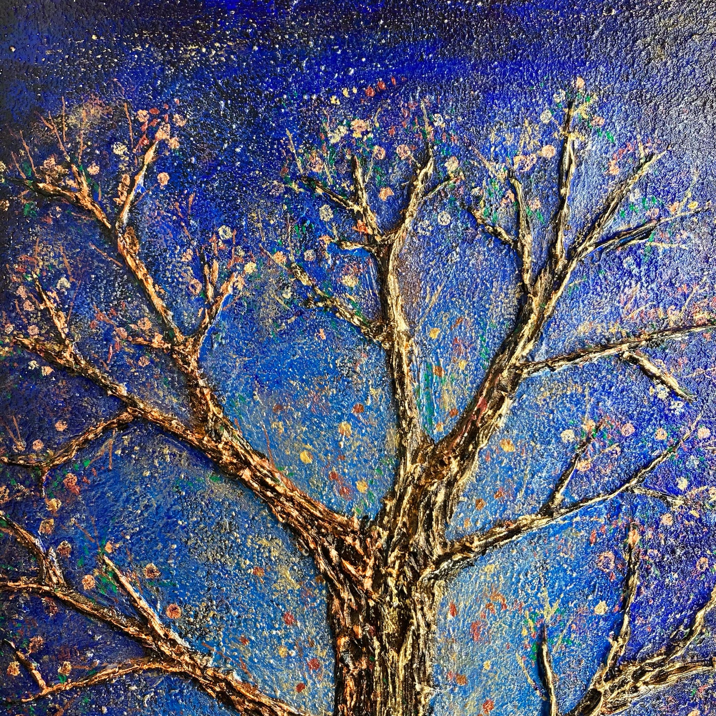 The Guardian. 12x24" Wood Panel in handmade frame