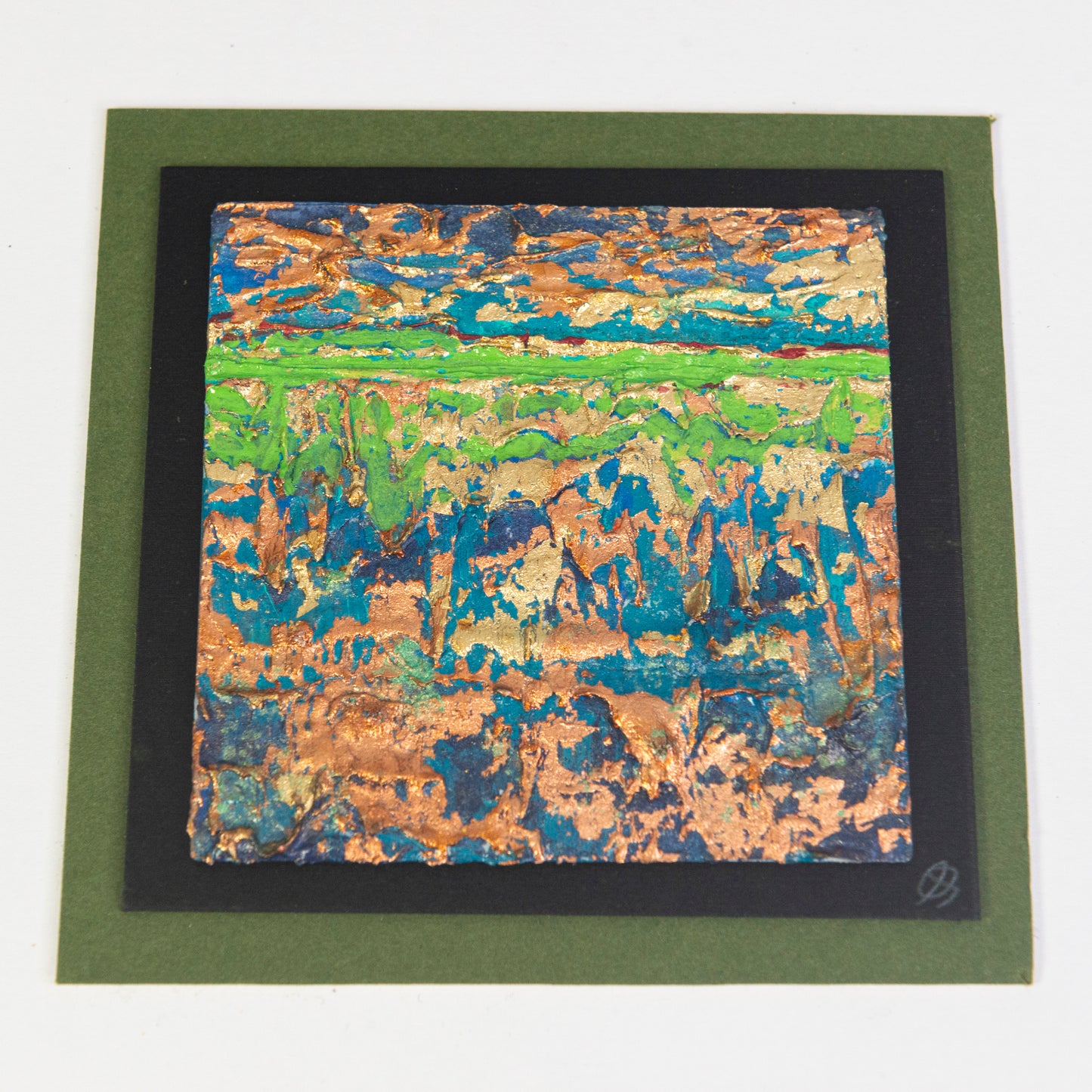 Grassland abstract, 8x8" Framed