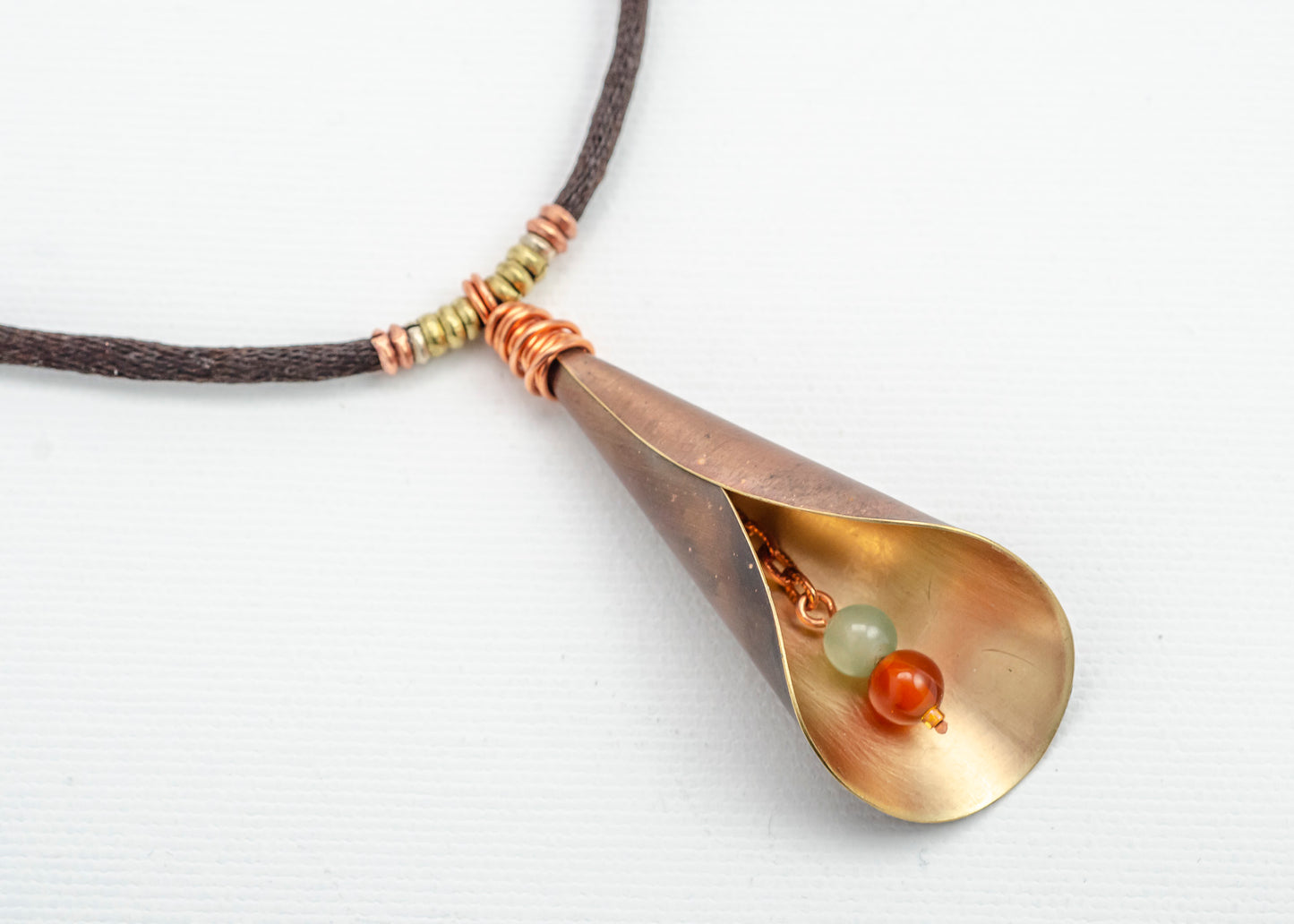Calla Lily Necklace - Bronze