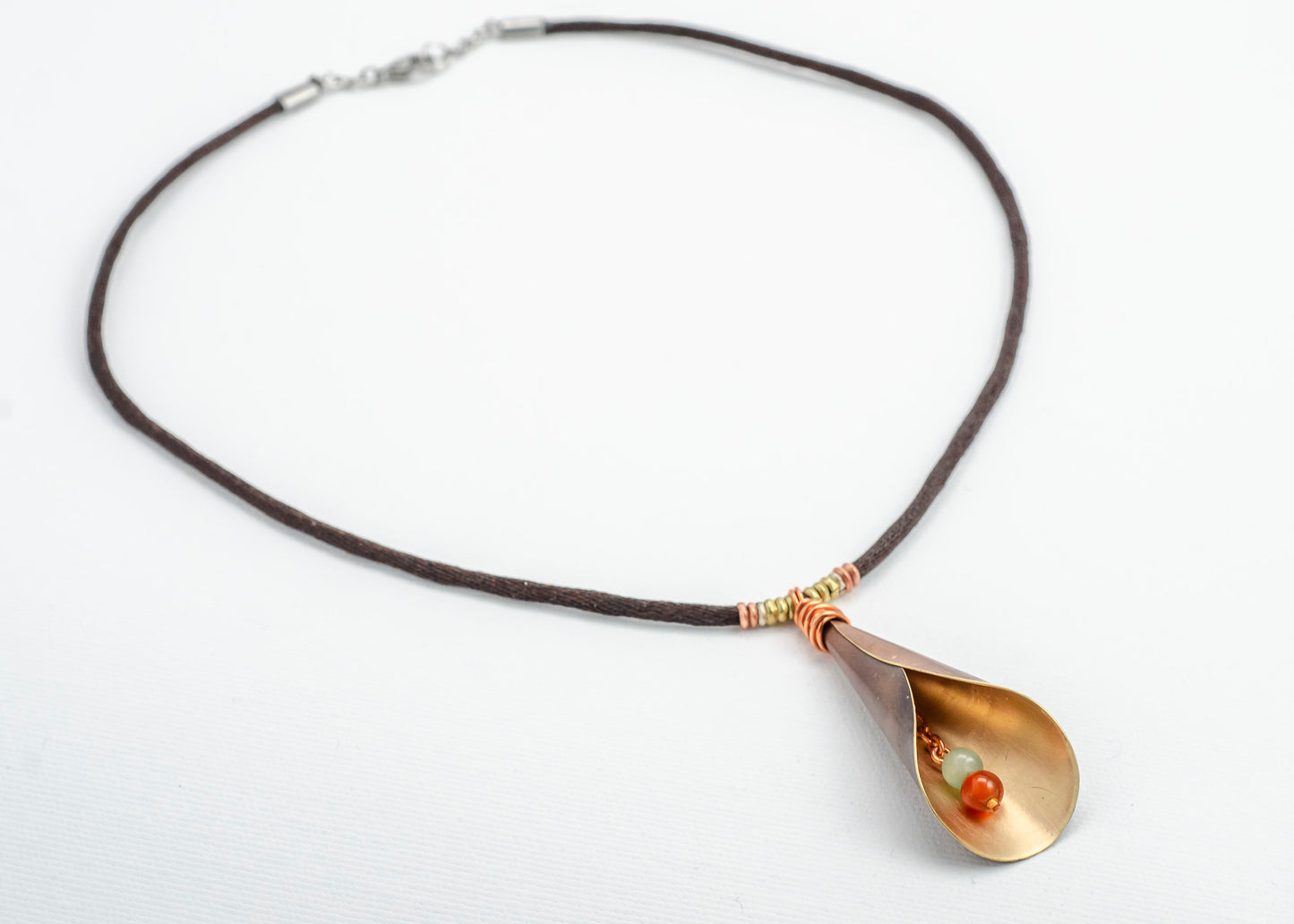 Calla Lily Necklace - Bronze