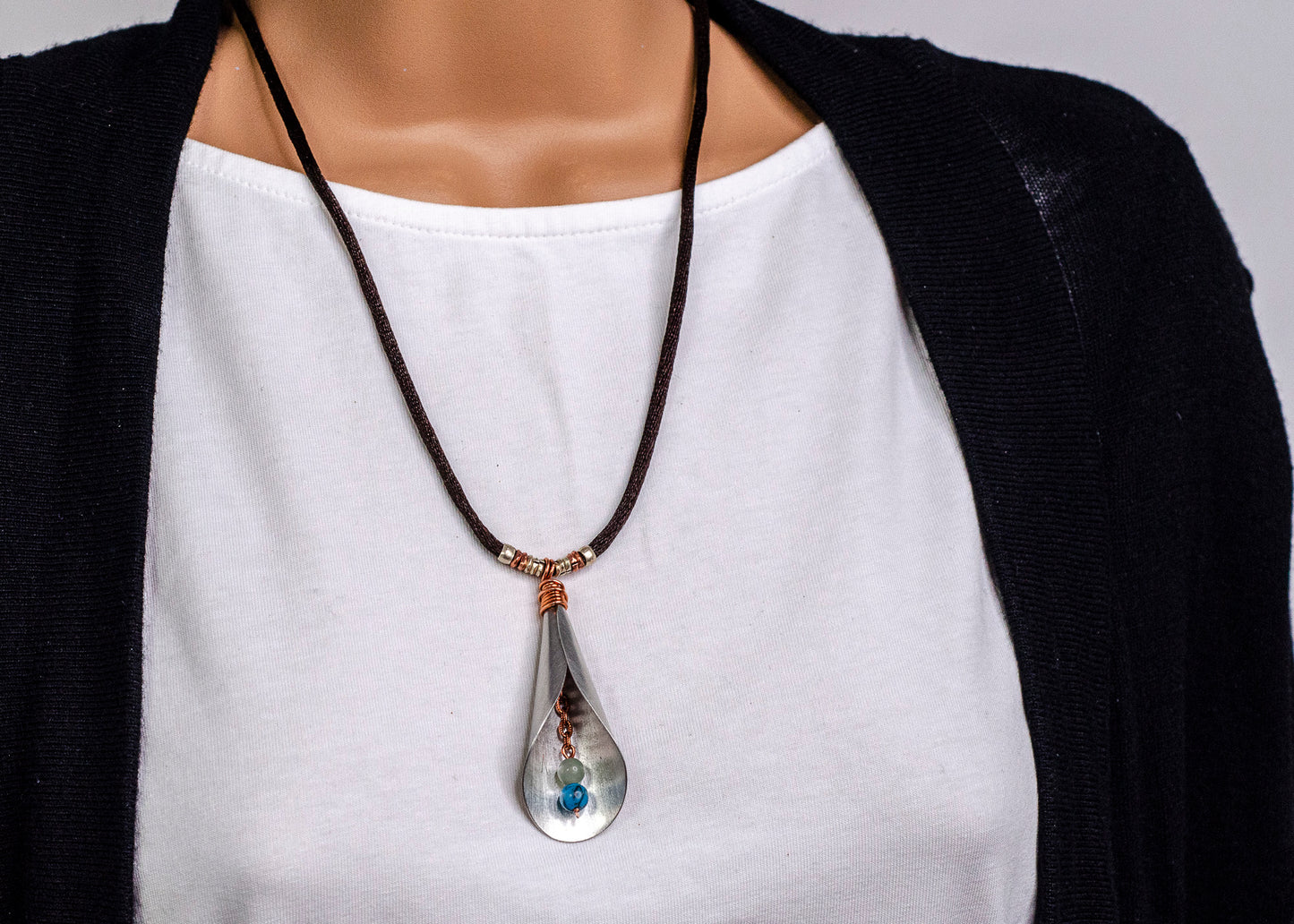 Calla Lily Necklace - Pewter