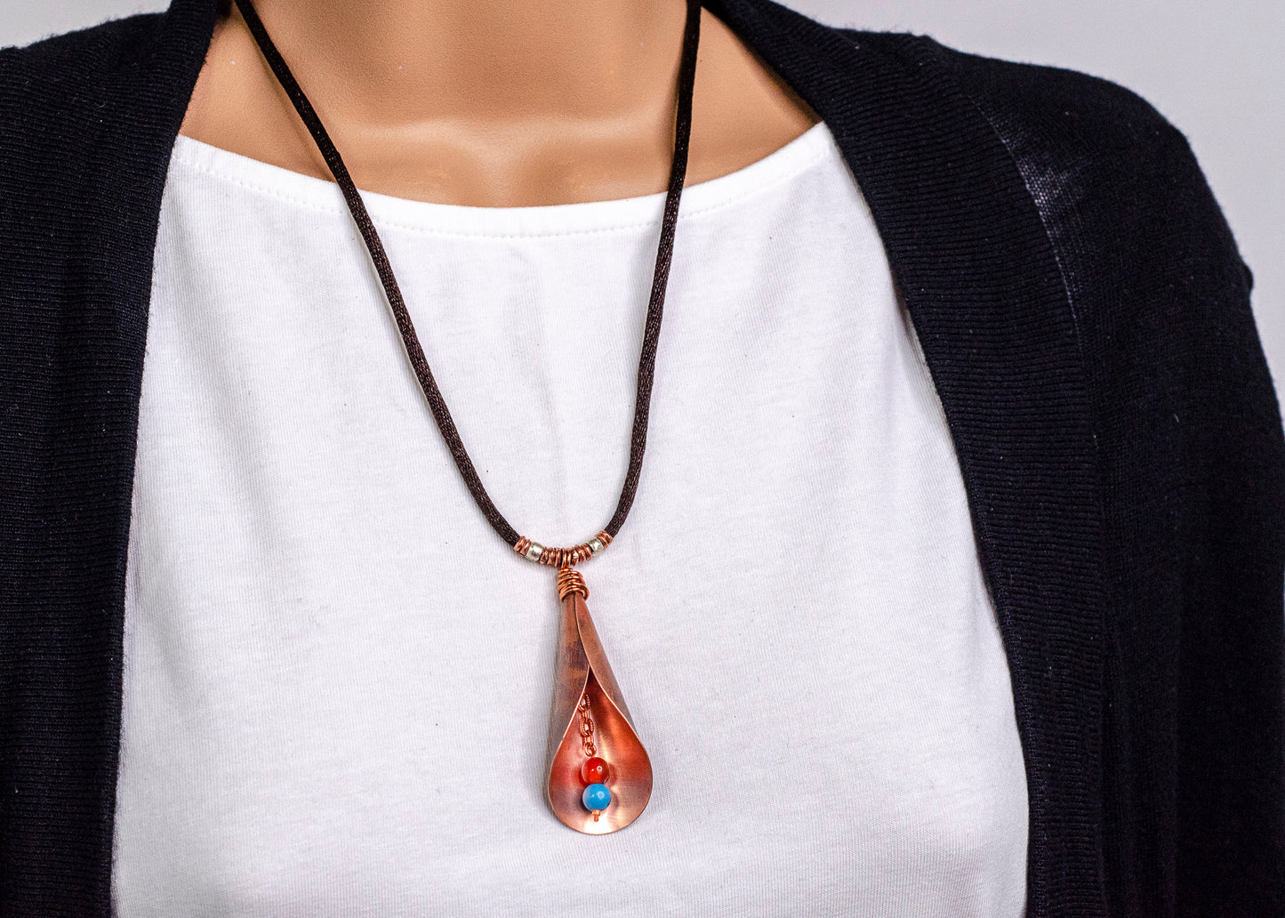 Calla Lily Necklace - Copper