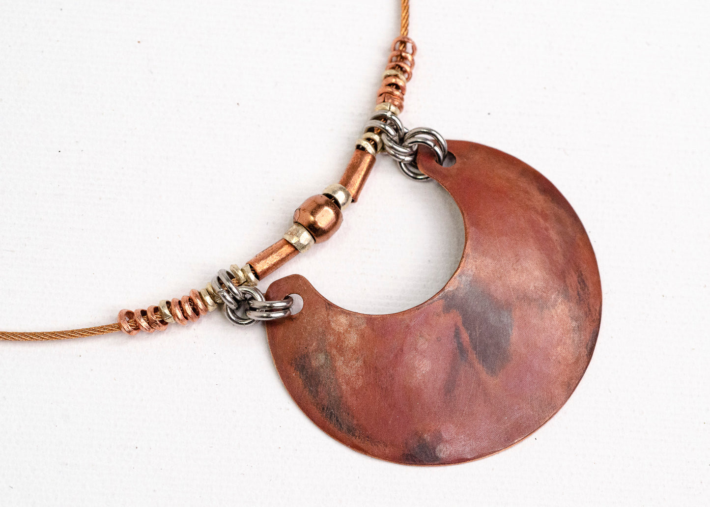 Gorget Necklace Patinated Copper - Medium