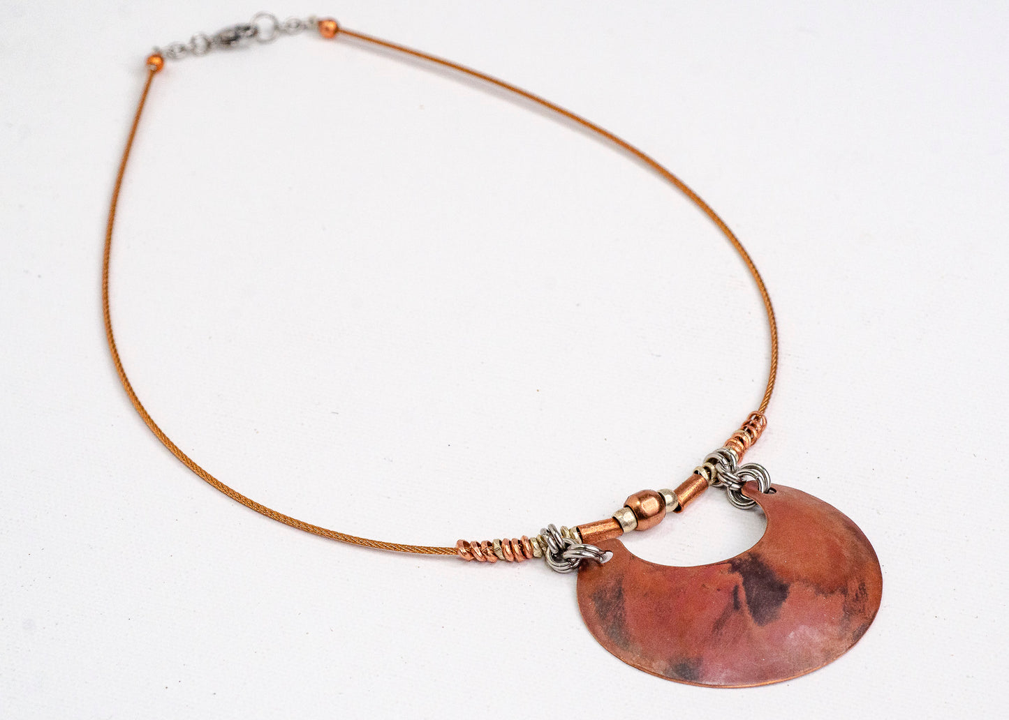 Gorget Necklace Patinated Copper - Medium