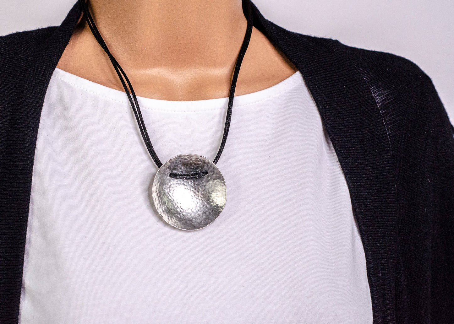 Parabola Necklace Pewter - Large