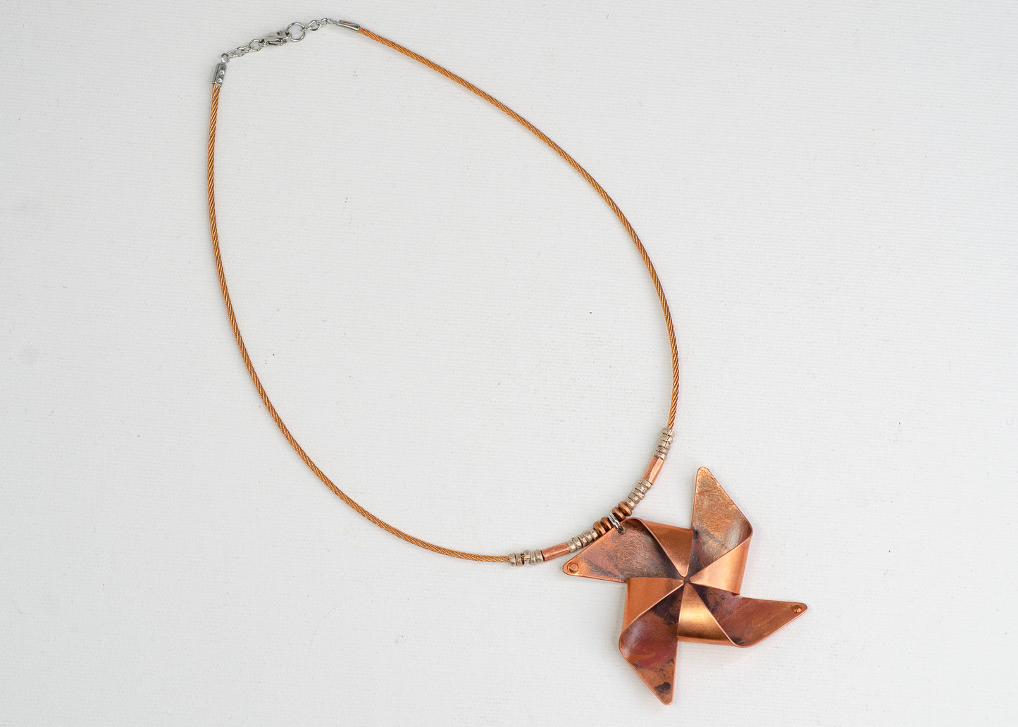 Pinwheel Necklace Copper - Large