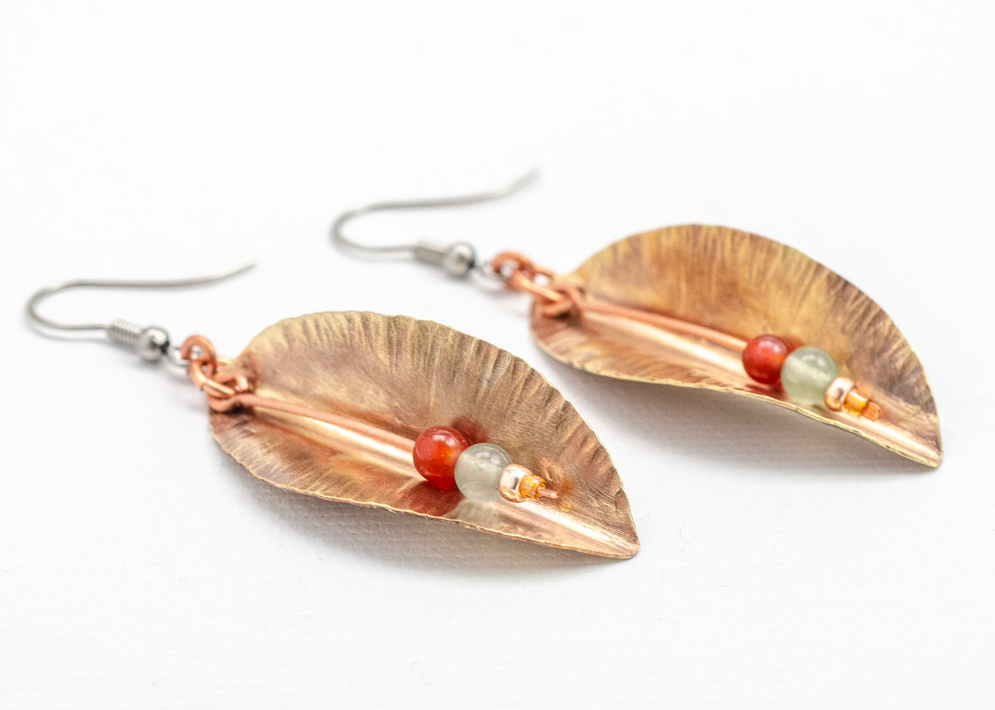 Spring Leaf Earrings Bronze