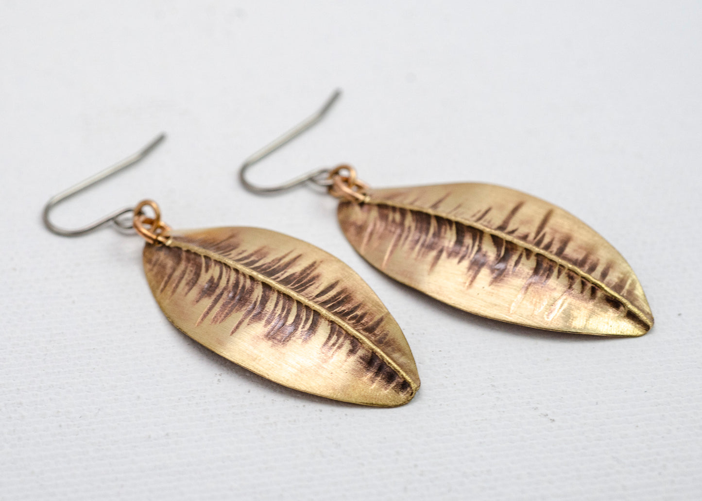 Fall Leaf Earrings Bronze