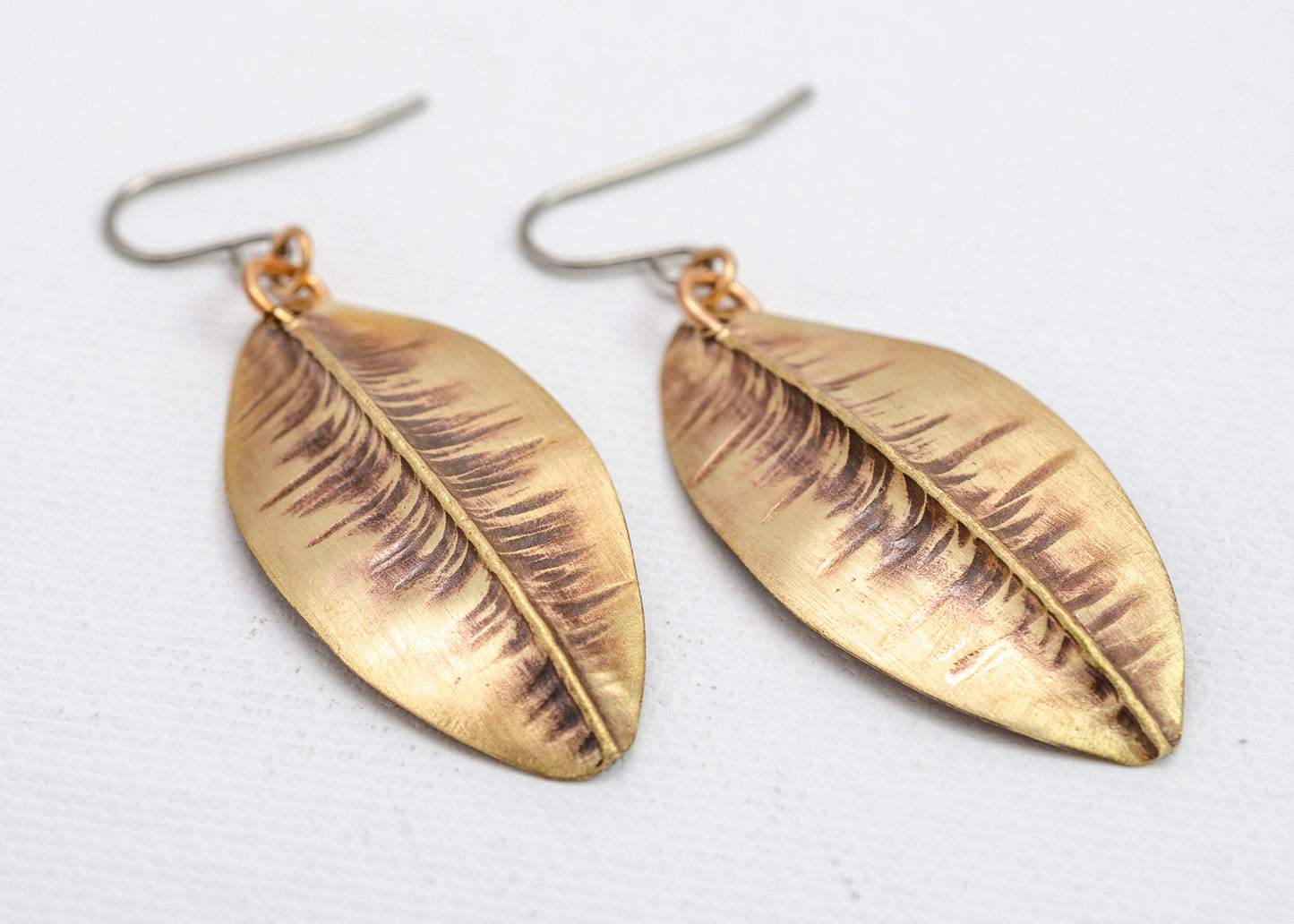 Fall Leaf Earrings Bronze