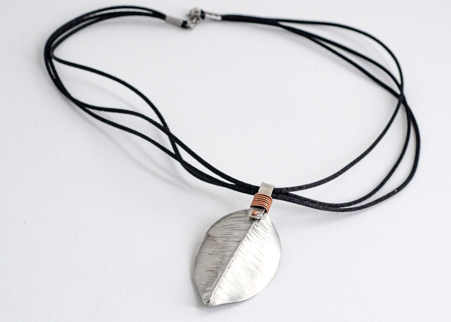 Fall Leaf Necklace Pewter