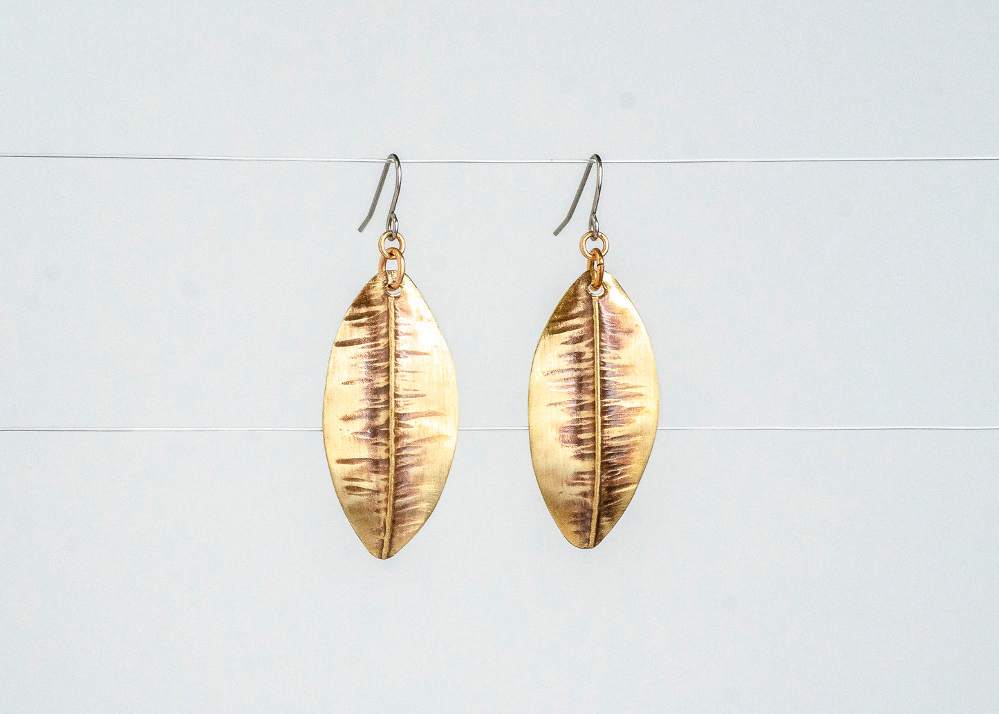 Fall Leaf Earrings Bronze