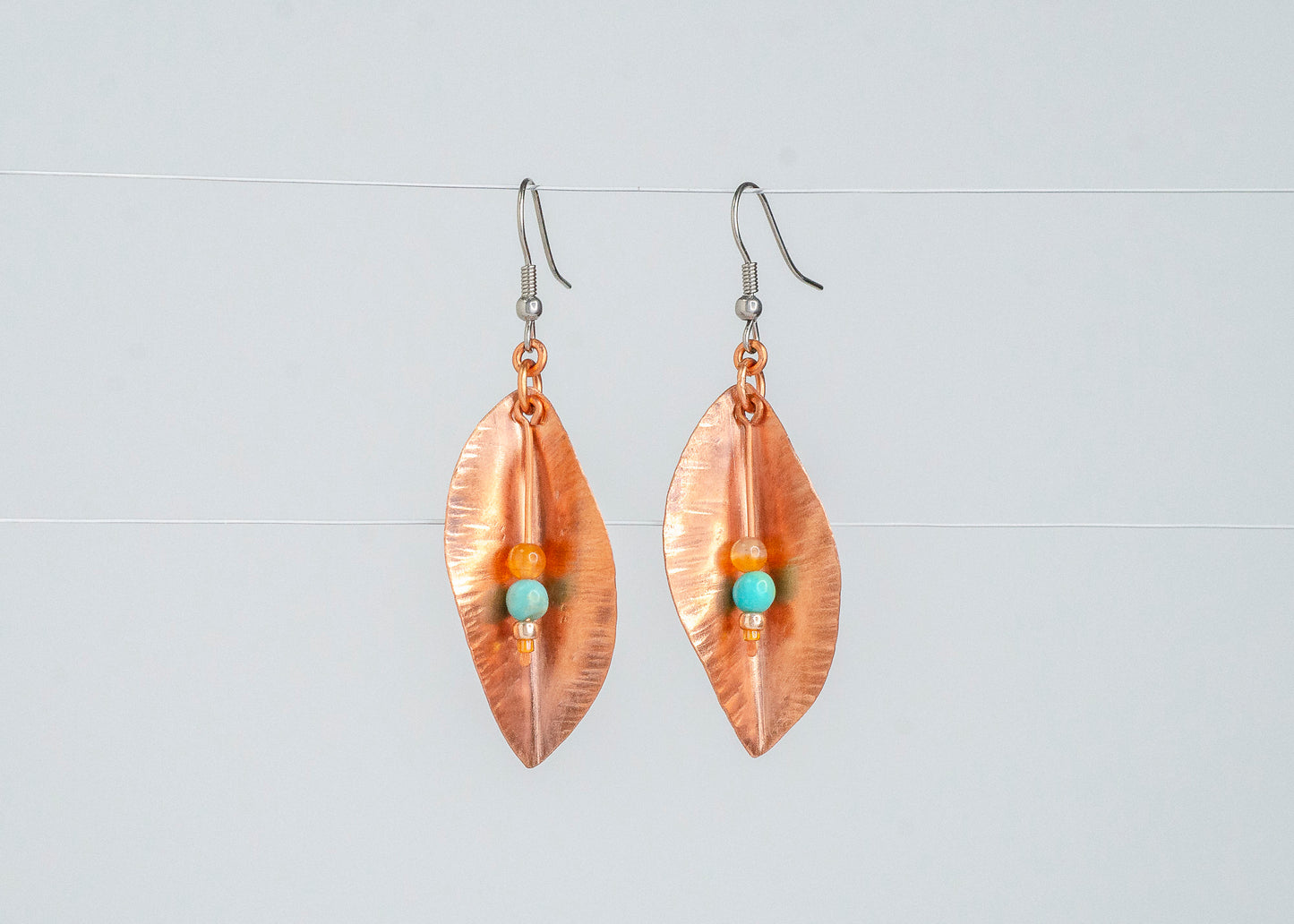 Spring Leaf Earrings Copper