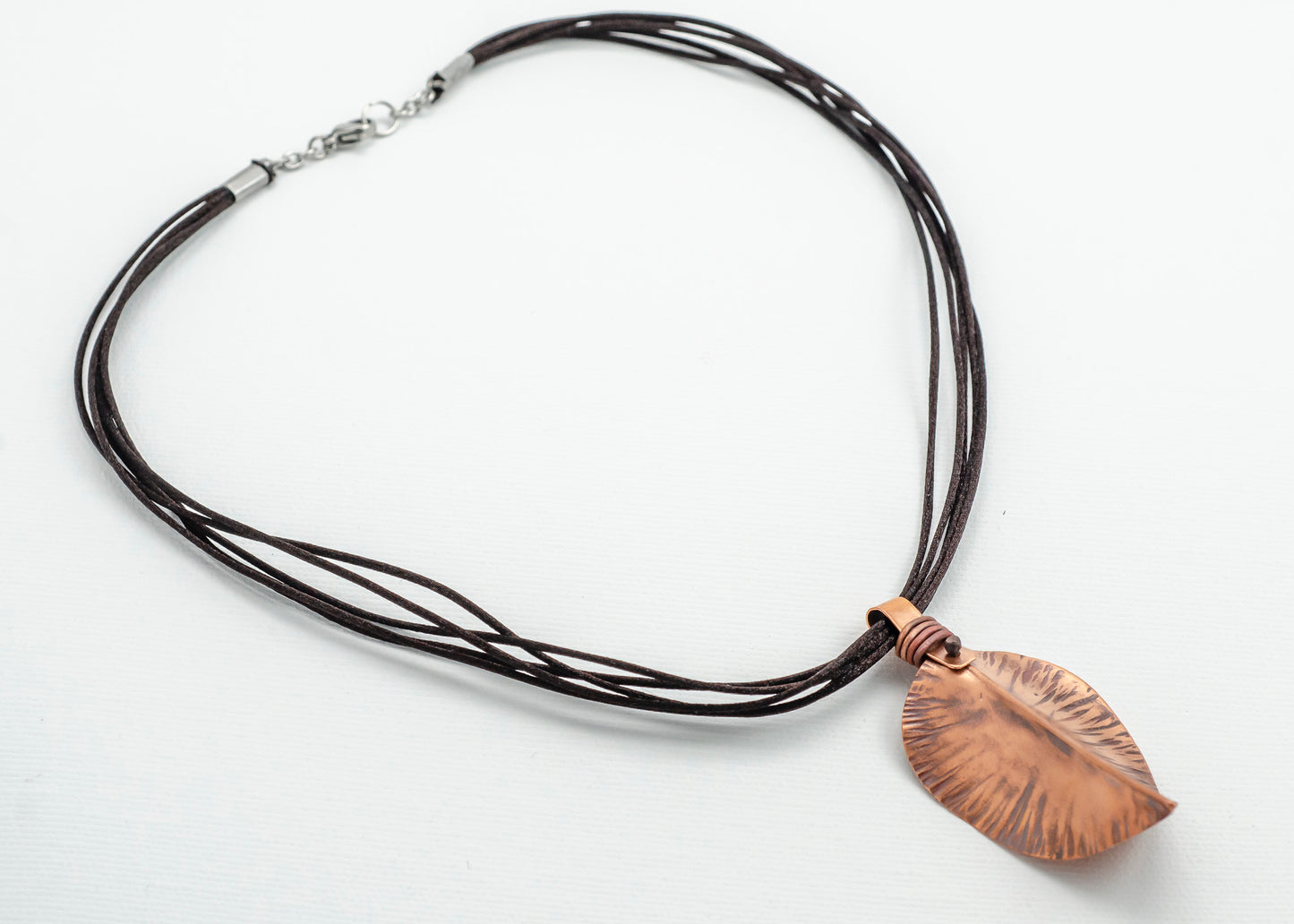 Summer Leaf Necklace Copper