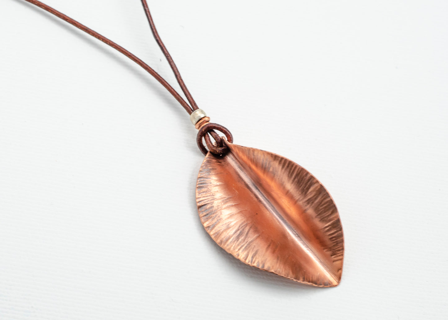 Spring Leaf Necklace Copper