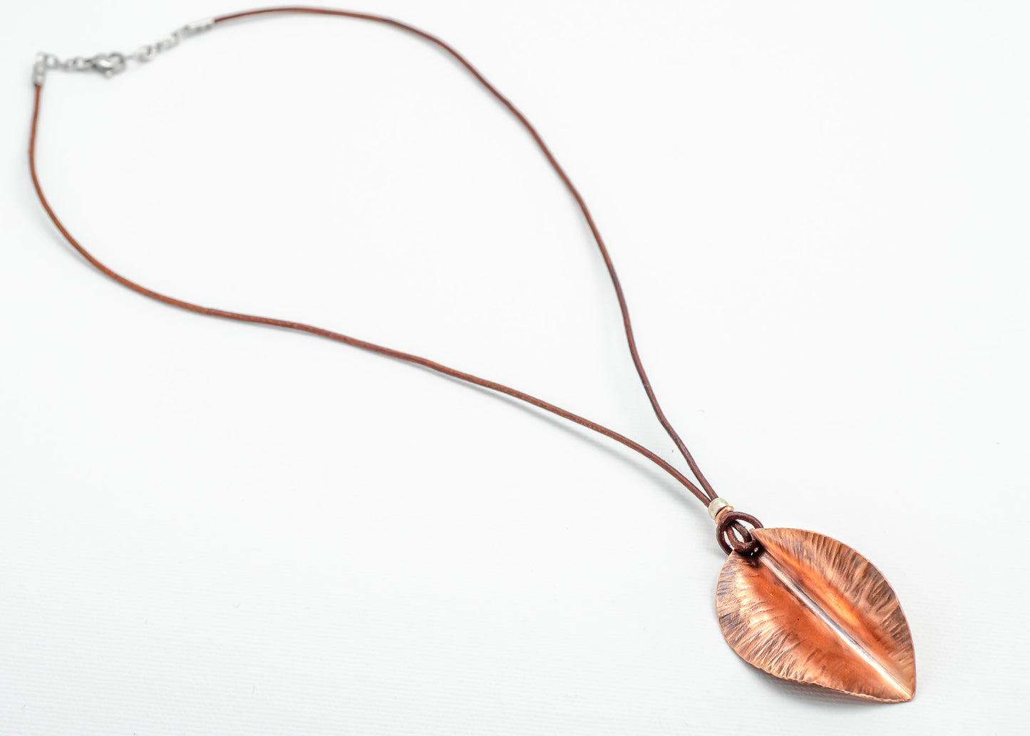 Spring Leaf Necklace Copper