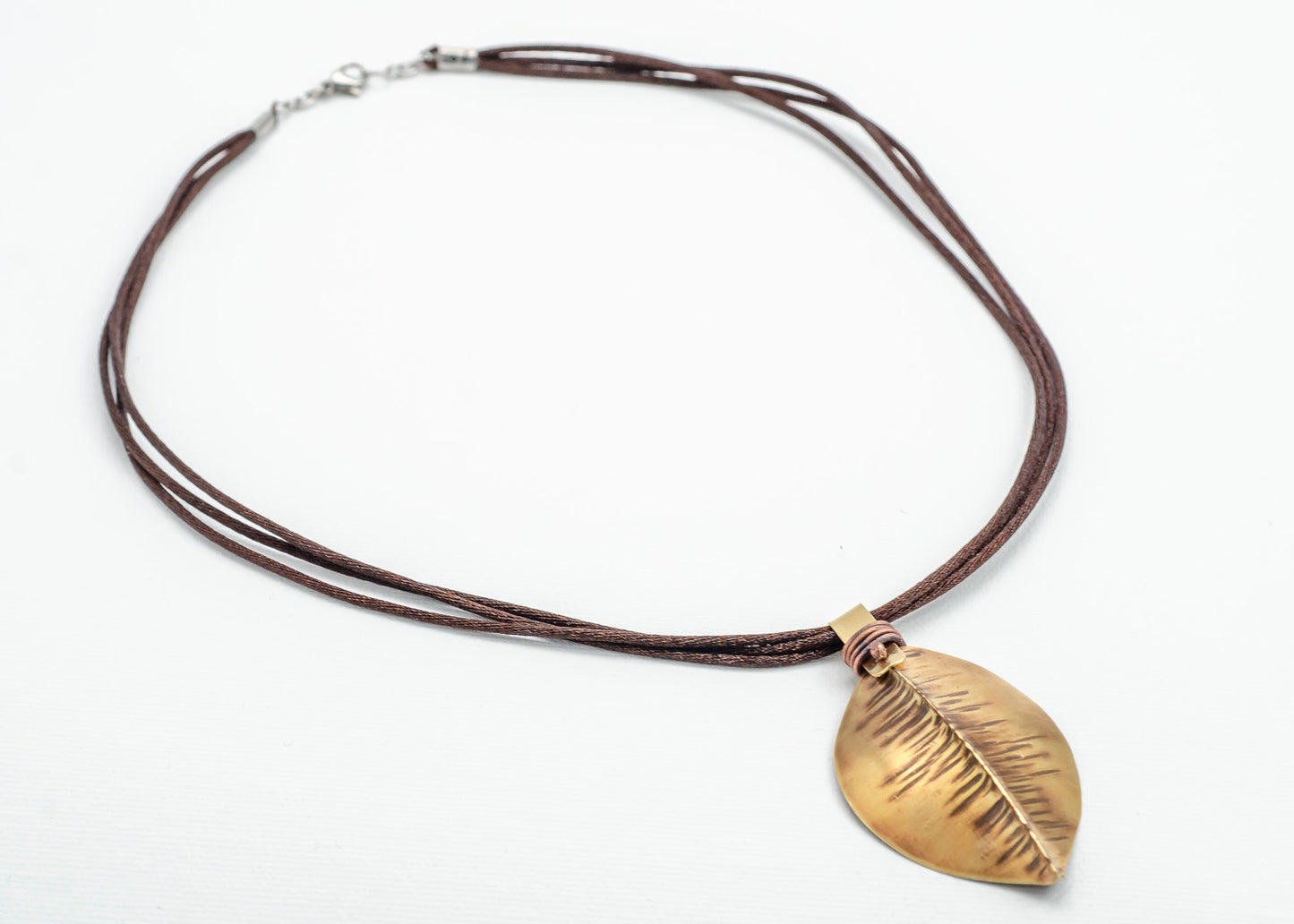Fall Leaf Necklace Bronze
