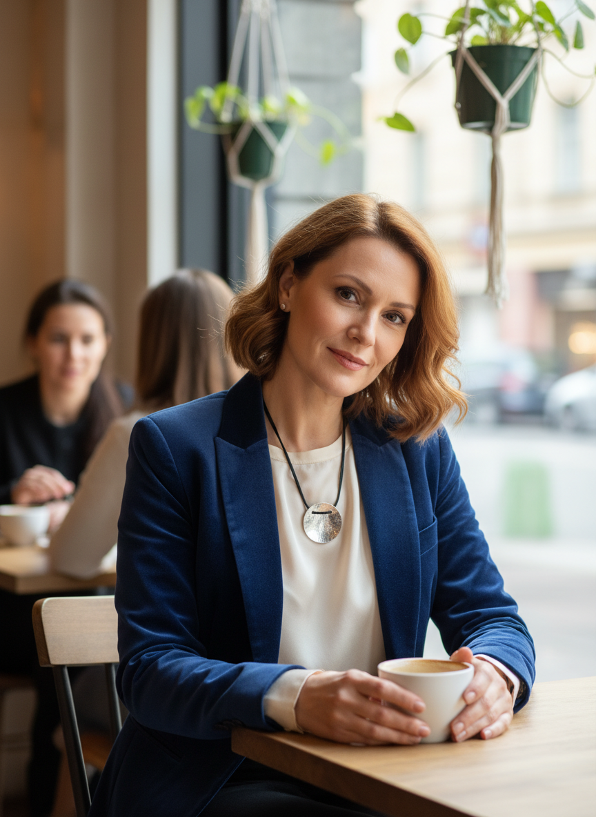Parabola Necklace Pewter - Large