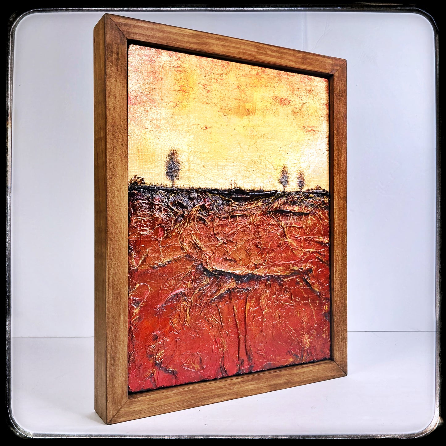 Our Roots Run Deep, 9x12" Wood Panel in handmade frame