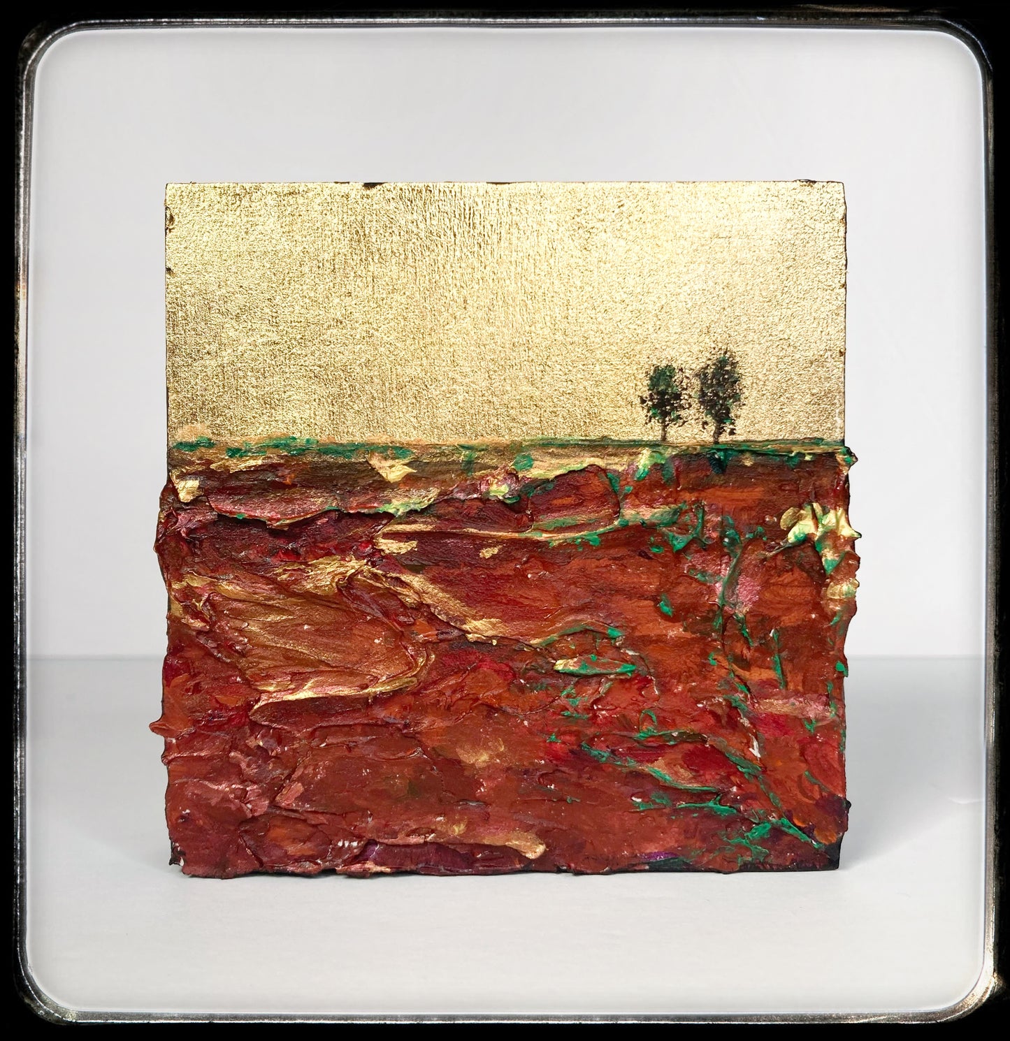 What Lies Beneath #2 - Mixed media metal miniature