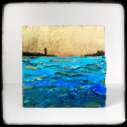 What Lies Beneath #3 - Mixed media metal miniature