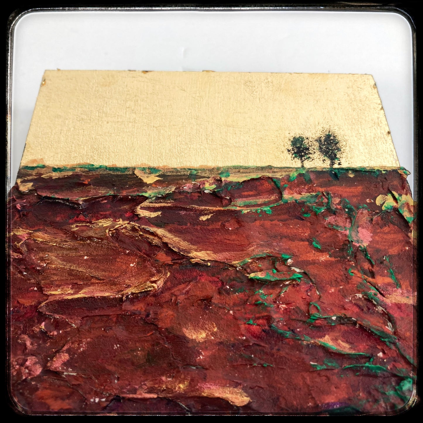 What Lies Beneath #2 - Mixed media metal miniature