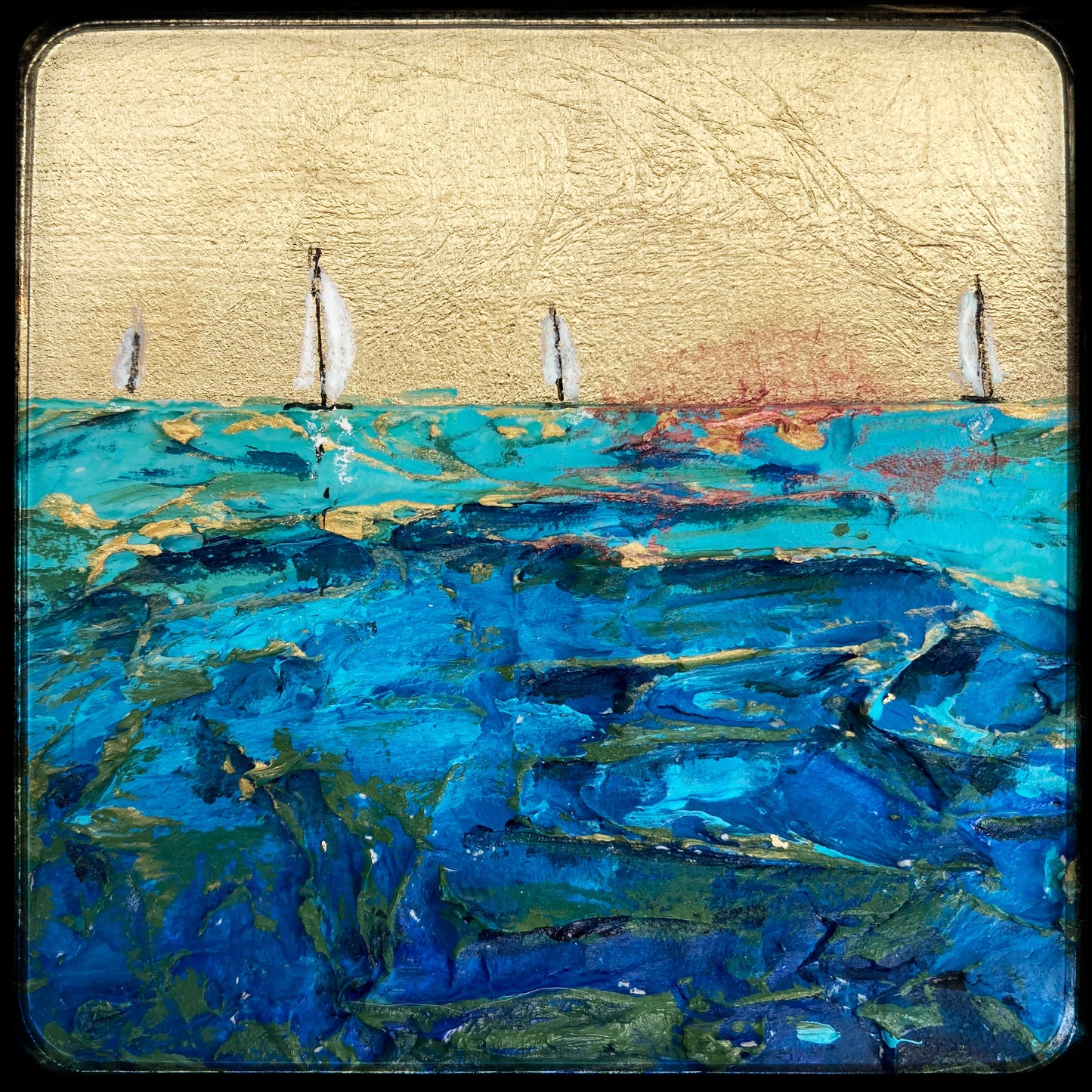 What Lies Beneath #4 - Mixed media metal miniature