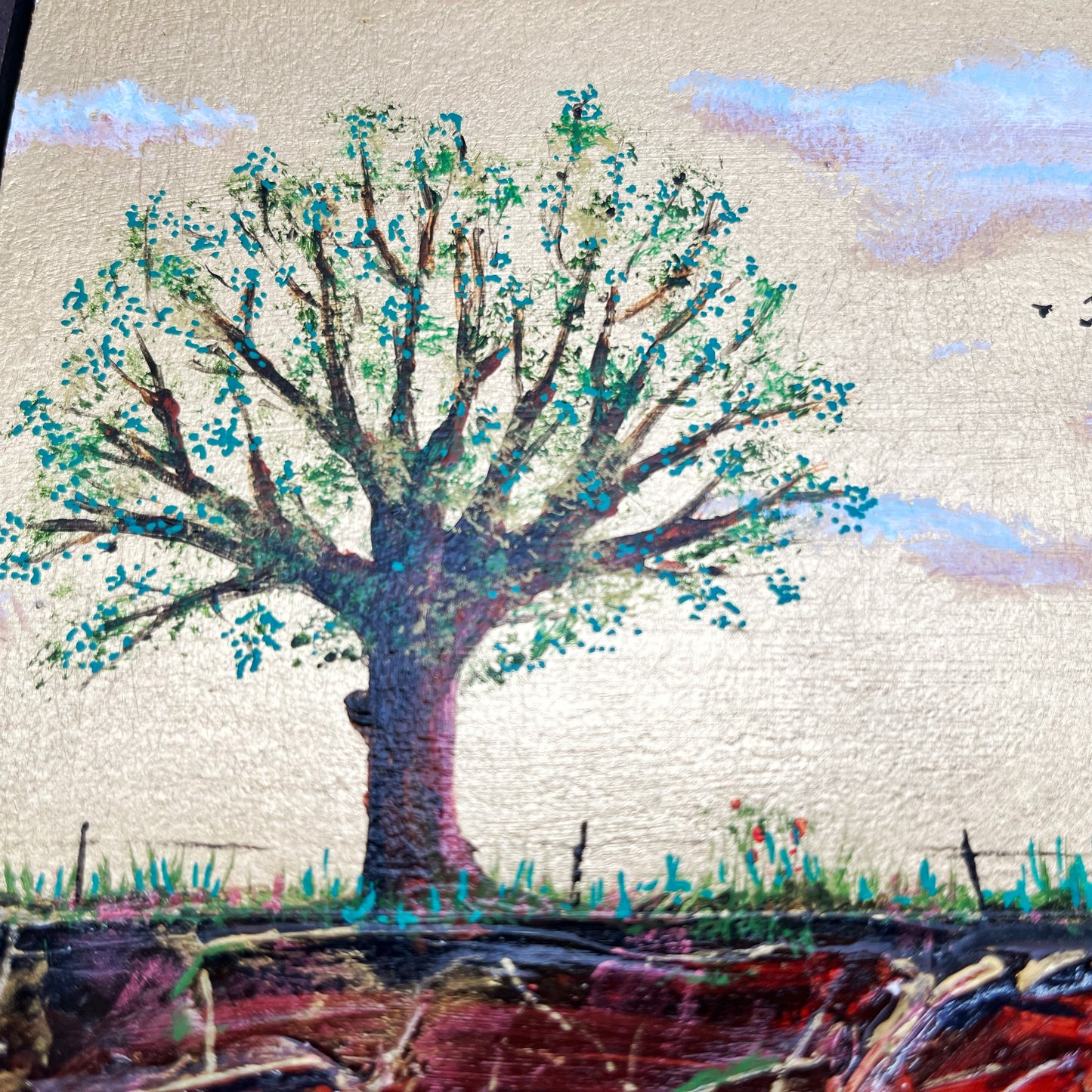 The Three Sisters. 18x12" triptych (three 6x12" panels).
