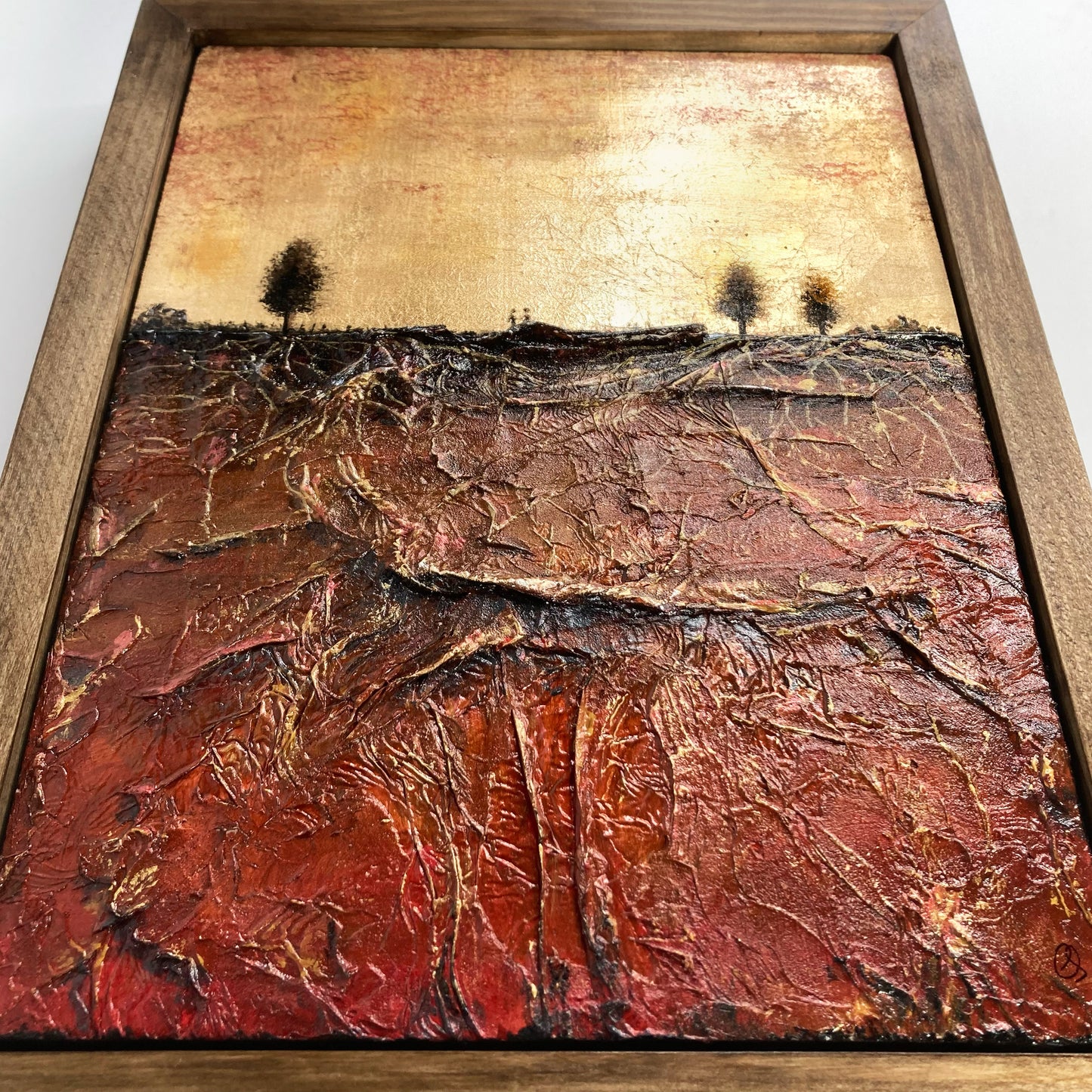 Our Roots Run Deep, 9x12" Wood Panel in handmade frame