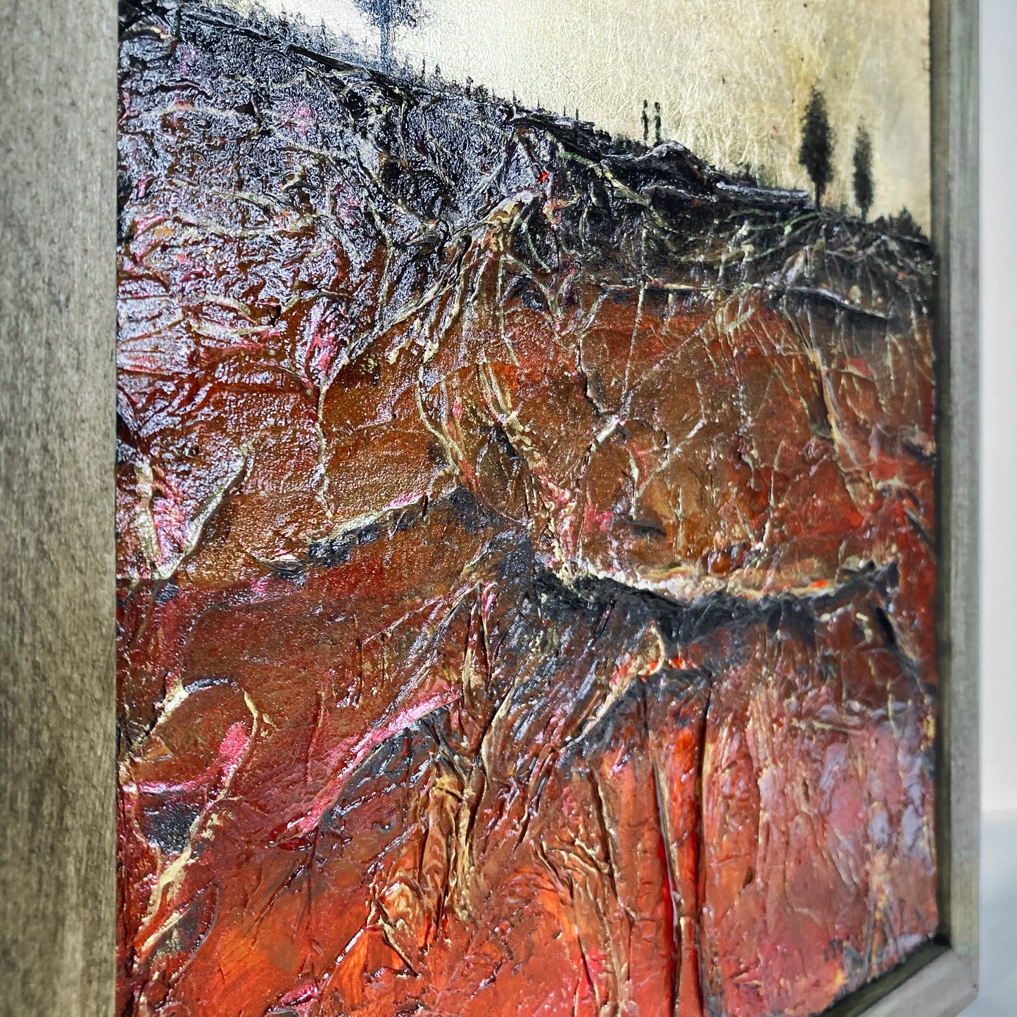 Our Roots Run Deep, 9x12" Wood Panel in handmade frame