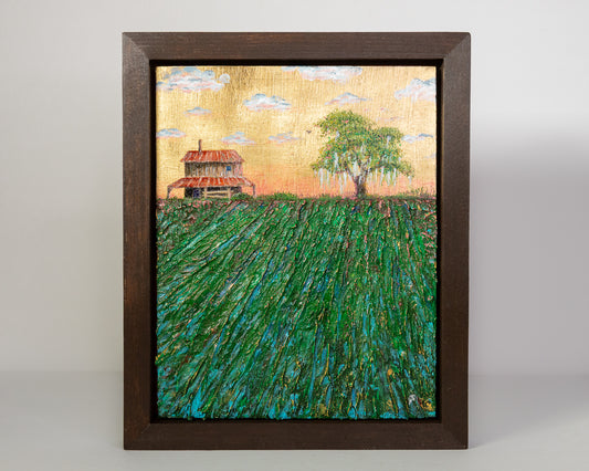 The Quiet Archive, 8x10" Wood Panel in handmade frame