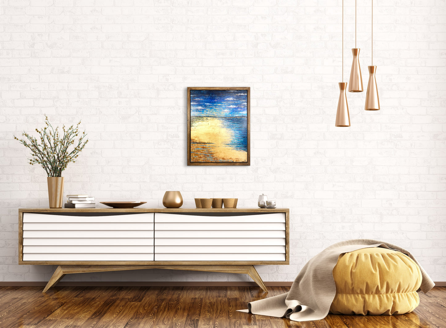 From the Madding Crowd, 16x20" Wood Panel in handmade frame