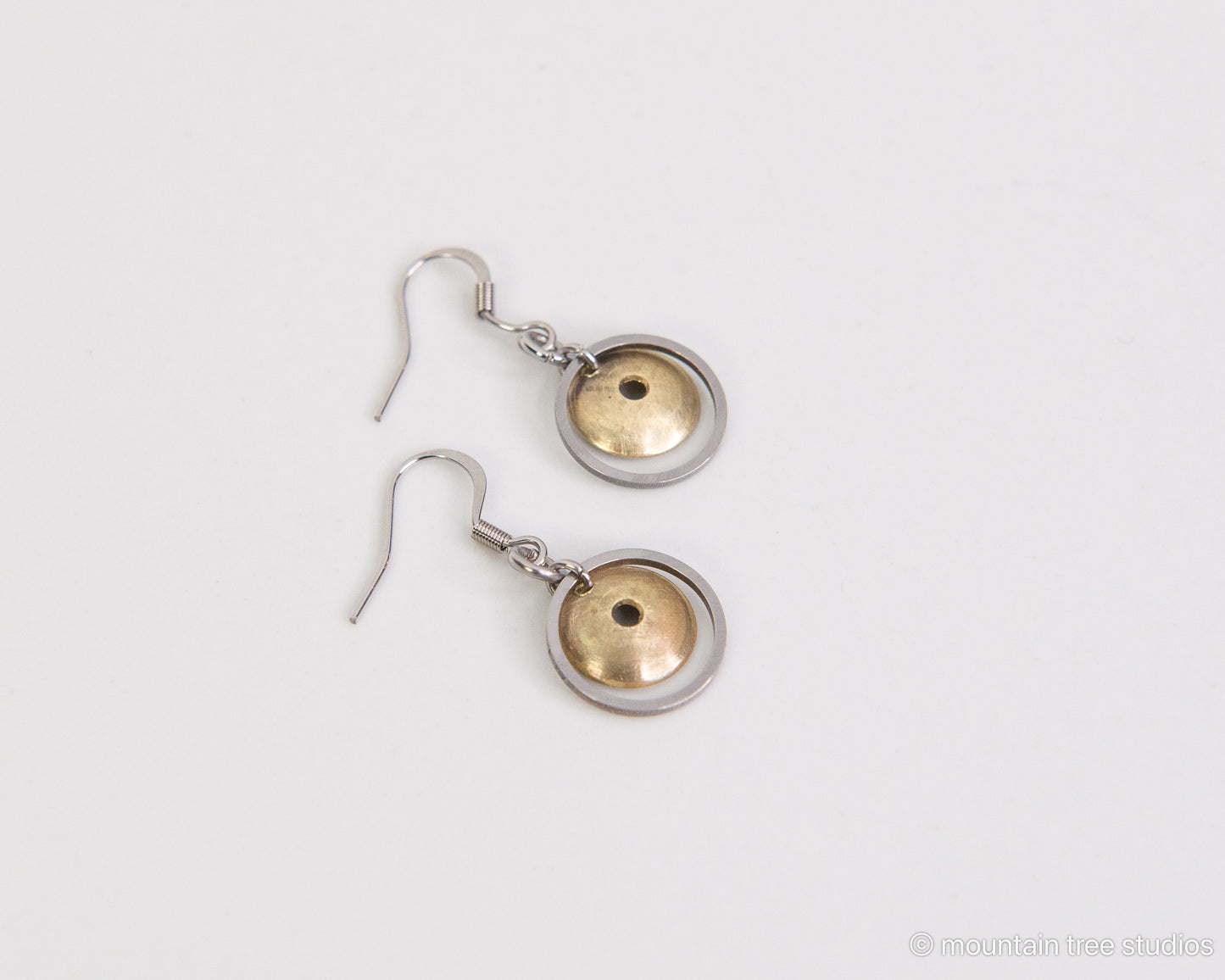Skylight Minidome Earrings - copper or bronze.