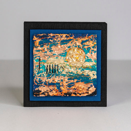 Under the Sun (metal panel) – Mixed media metal miniature