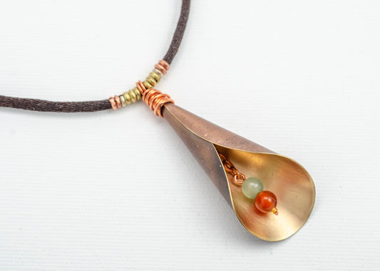 Calla Lily Necklace - Bronze