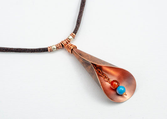 Calla Lily Necklace - Copper