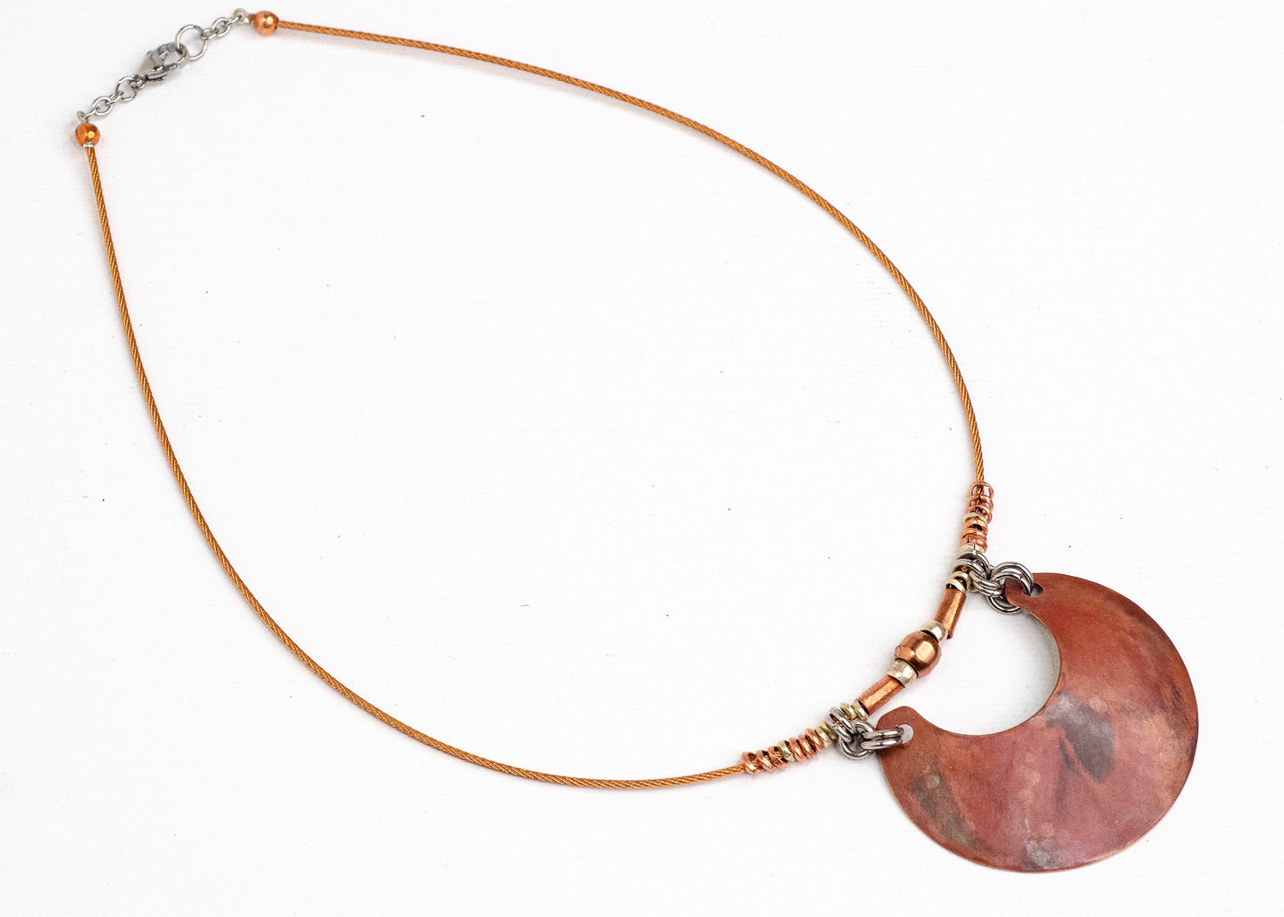 Gorget Necklace Patinated Copper - Medium