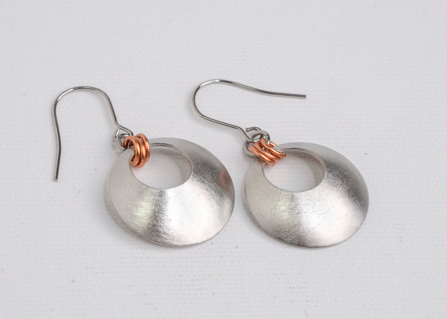 Aperture Earrings Pewter