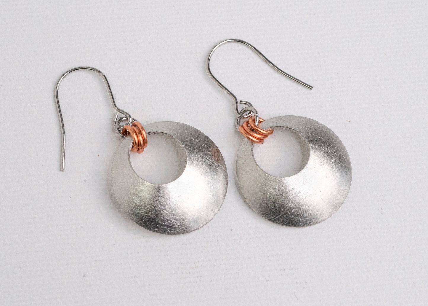 Aperture Earrings Pewter