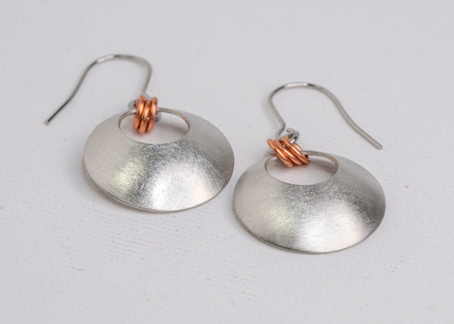 Aperture Earrings Pewter
