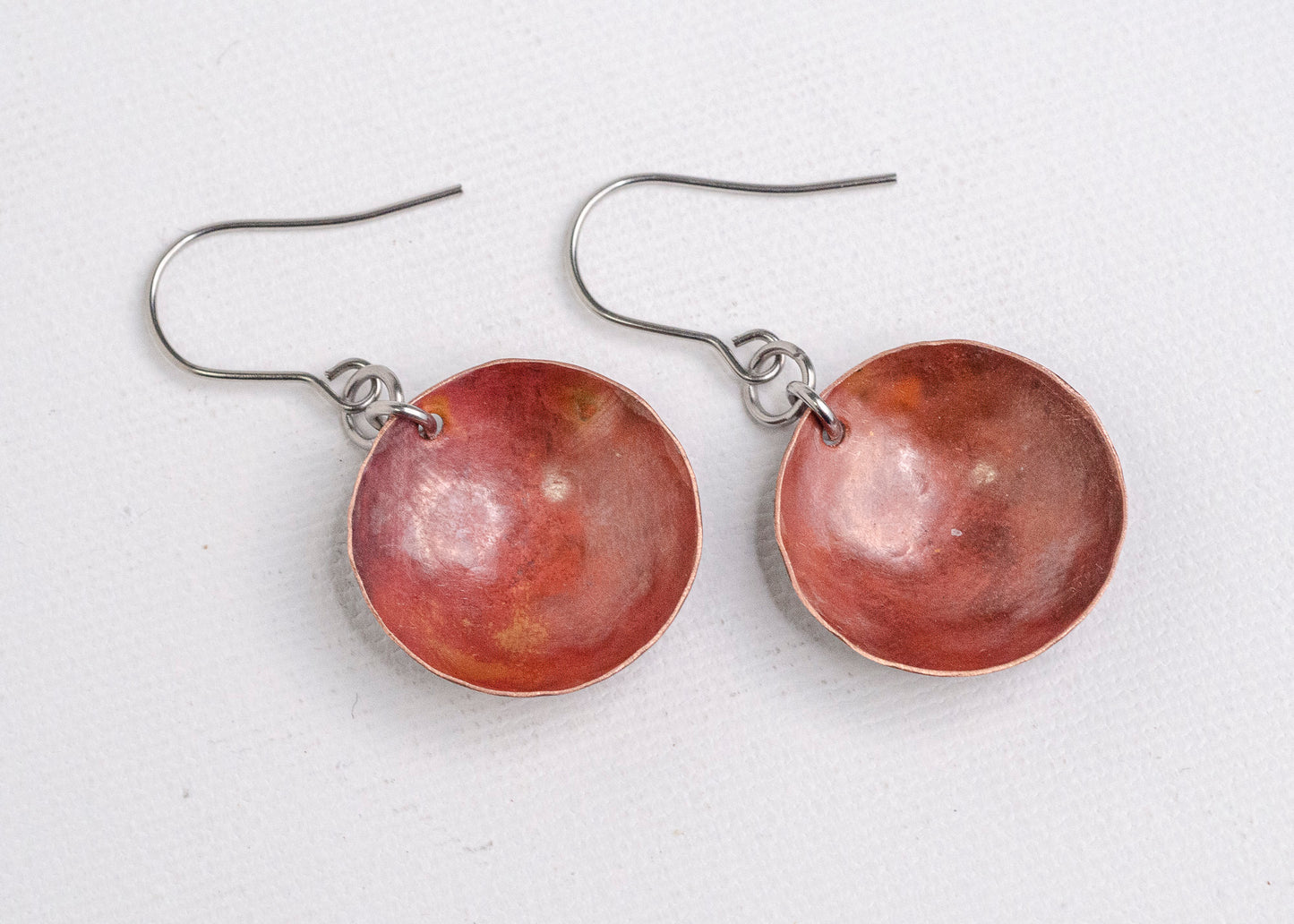 Parabola Earrings Patinated Copper