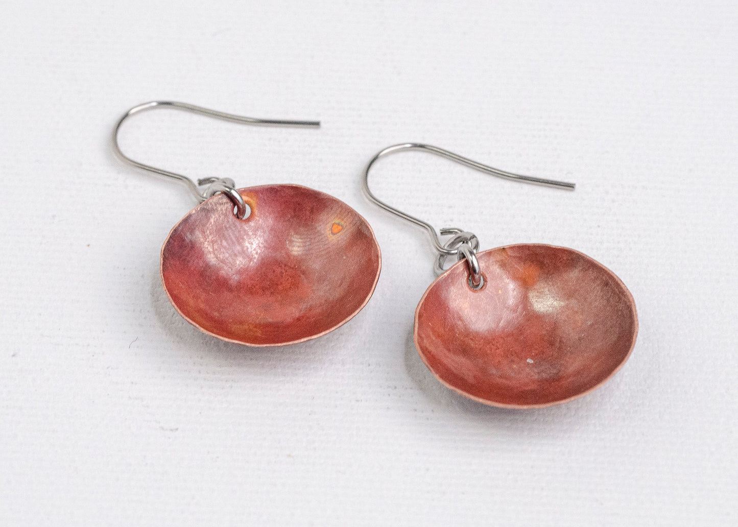 Parabola Earrings Patinated Copper