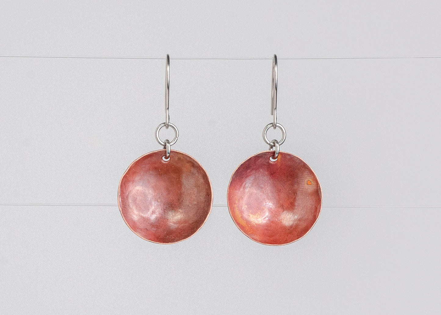 Parabola Earrings Patinated Copper