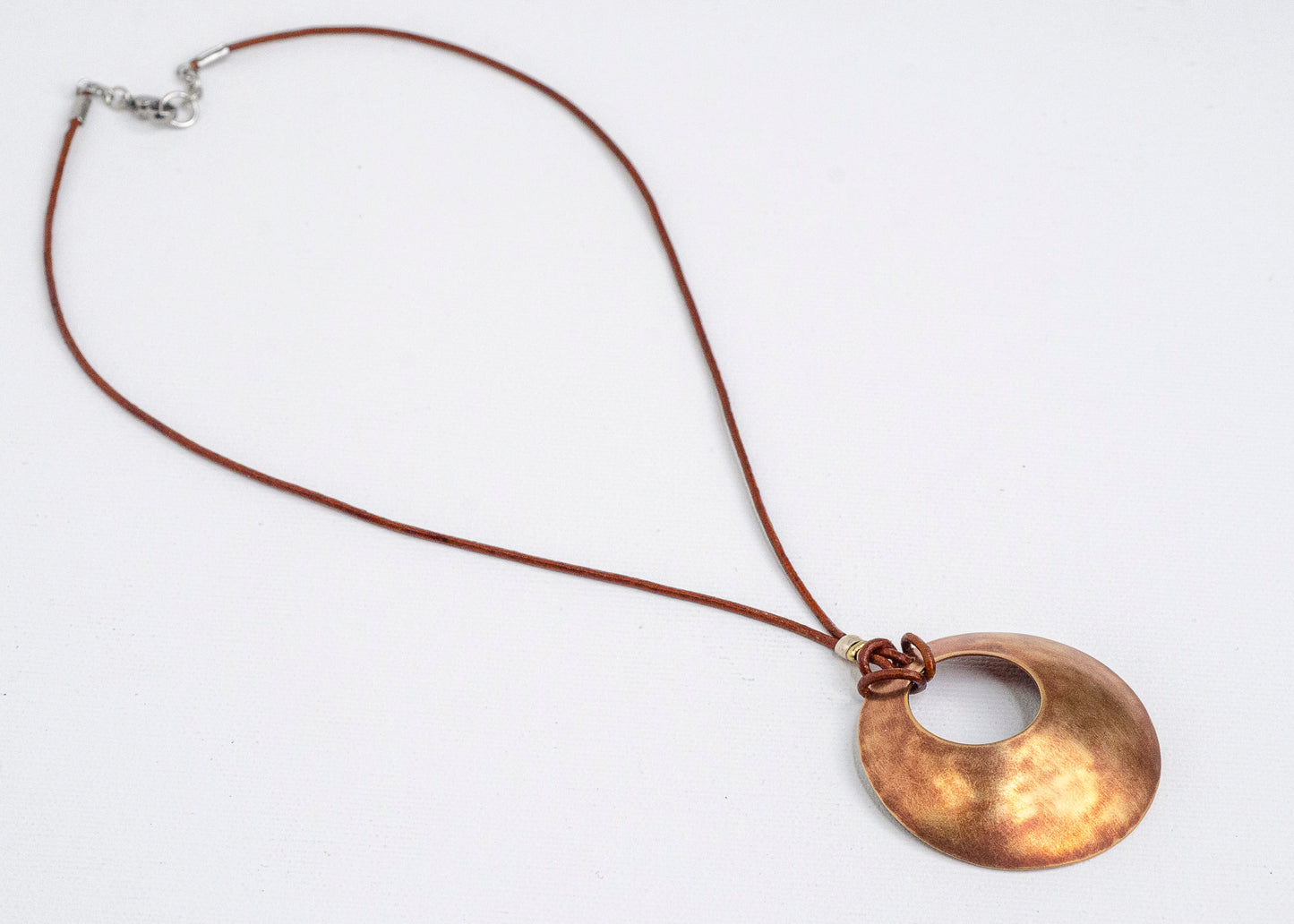 Aperture Necklace Large Patinated Bronze